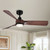 52 in. Outdoor&Indoor 3 Blades Walnut Wood Ceiling Fan with Light and DC Reversible Motor, Remote Control included