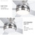 YUHAO 52 in. Brushed Nickel Low Profile Ceiling Fan with 5 Plywood Blades