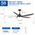 56 in. Indoor&Outdoor Integrated LED Natural Brown Ceiling Fan with Light Kit and Remote Control