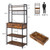 5-Tier Kitchen Bakers Rack with 10 S-Shaped Hooks and 1 drawer ; Industrial Microwave Oven Stand; Free Standing Kitchen Utility Cart Storage Shelf Organizer (Rustic Brown)