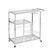 Bar Cart for Home, 3-Tier Mobile Kitchen Serving Cart with Glass Holder and Wine Rack, Rolling Wine Trolley with Tempered Glass and Chrome-Finished Metal Frame (Sliver)