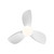 YUHAO 28 in. Integrated LED Kid's Room Matte White Ceiling Fans with Light Kit and Remote Control