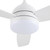 Yamiyu Modern 48 in. Indoor Matte White Downrod Smart Ceiling Fan with Integrated LED, Work with Alexa and Google Assistant