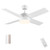 YUHAO 44 in. Integrated LED Indoor White Plywood Modern Ceiling Fan with Reversible Blades and Remote Control