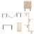 5 Pcs Wall Mounted Cat Climber Set;  Floating Cat Shelves and Perches;  Cat Activity Tree with Scratching Posts;  Modern Cat Furniture