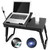 Foldable Laptop Table Bed Notebook Desk with Cooling Fan Mouse Board LED light 4 xUSB Ports Breakfast Snacking Tray 