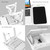 Foldable Laptop Table Bed Notebook Desk with Cooling Fan Mouse Board LED light 4 xUSB Ports Breakfast Snacking Tray 