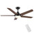 48 in. Integrated LED Indoor Brown Ceiling Fan with Light Kit and Remote Control