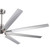 YUHAO 72 in. Integrated LED Brushed Nickel Smart Ceiling Fan with APP Remote