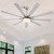 72 in. Indoor Brushed Nickel Smart Ceiling Fan with LED Light and Remote by Tuya APP, Works with Alexa/Google