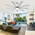 72 in. Indoor Brushed Nickel Smart Ceiling Fan with LED Light and Remote by Tuya APP, Works with Alexa/Google