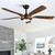 YUHAO 56 in.Farmhouse Faux wood Black Smart Ceiling Fan with Remote Control 