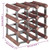 Wine Rack for 12 Bottles Brown Solid Wood Pine