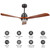 52 inch wood Ceiling Fan with Lights