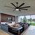 YUHAO 72 in. Indoor Black PlyWood Smart Ceiling Fan with Integrated LED, Works with Alexa/Google