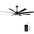 YUHAO 72 in. Indoor Black PlyWood Smart Ceiling Fan with Integrated LED, Works with Alexa/Google