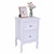 Country Style Two-Tier Night Table Large Size White