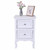 Country Style Two-Tier Night Table Large Size White