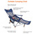Foldable Camping Chair 330LBS Load Heavy Duty Steel Lawn Chair Collapsible Chair with Reclining Backrest Angle Cup Holder Pillow Side Pocket Carry Bag