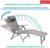 Aluminum Outdoor Folding Reclining Adjustable Chaise Lounge Chair with Cup Holder for Outdoor Patio Beach 