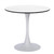 31.5"H White Tulip Table Mid-Century Dining Table with Round MDF Table Top;  Pedestal Dining Table;  End Table Leisure Coffee Table XH