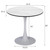 31.5"H White Tulip Table Mid-Century Dining Table with Round MDF Table Top;  Pedestal Dining Table;  End Table Leisure Coffee Table XH