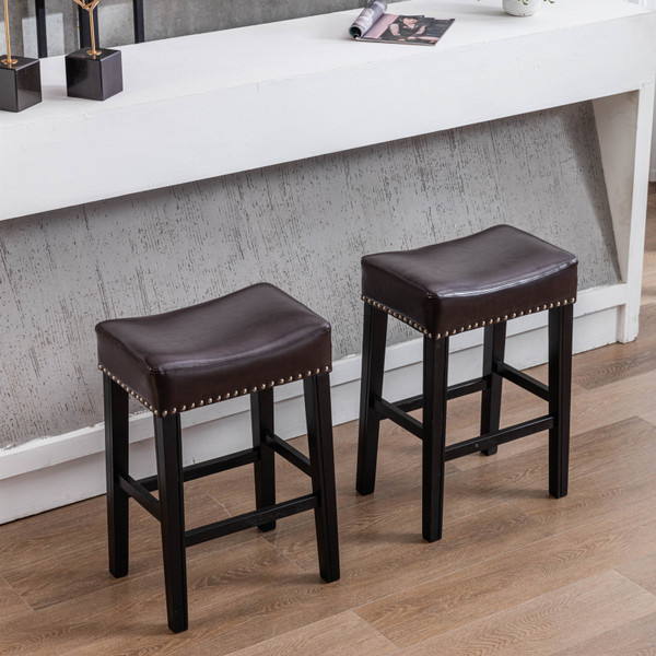  Backless Bar Stools, 2-Pcs Set