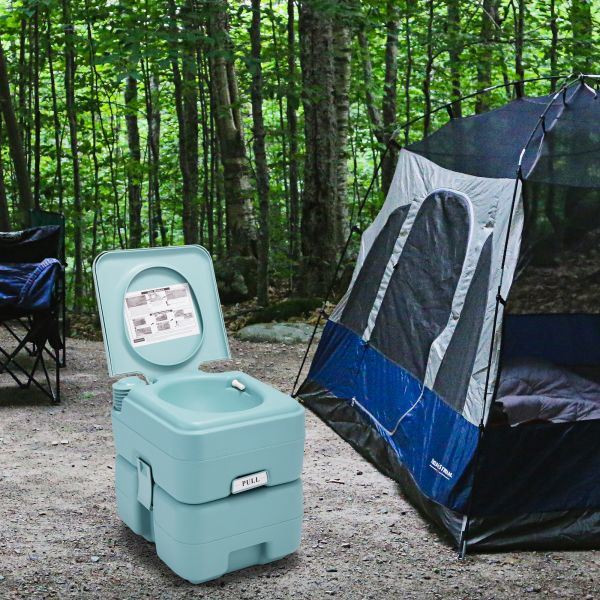 5 Gallon Portable Toilet, Flush Potty, Travel Camping Outdoor XH