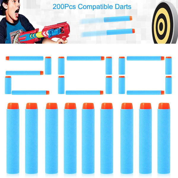 200Pcs Compatible Darts Refill Pack Darts for Nerf N-Strike Elite Series Blasters Toy Gun