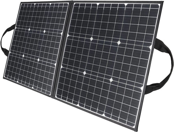 GOFORT 100W 18V Portable Solar Panel;  Foldable Solar Charger with 5V USB;  QC 3.0;  DC Output;  Compatible with Solar Generator Power Station Phones Laptops Tablet for Outdoor Camping RV