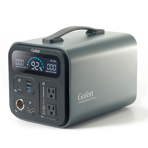 GOFORT Portable Power Station;  1100Wh Solar Generator With 1200W (Peak 2000W) AC Outlets;   Backup Power Lithium Battery Pack 