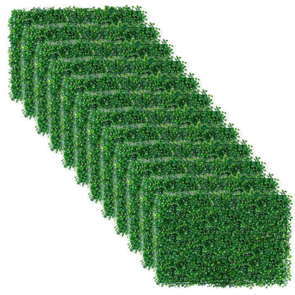 12Pcs Artificial Boxwood Topiary Hedge Plant Grass Backdrop Fence Privacy Screen Grass Wall Decoration For Balcony Garden Fence