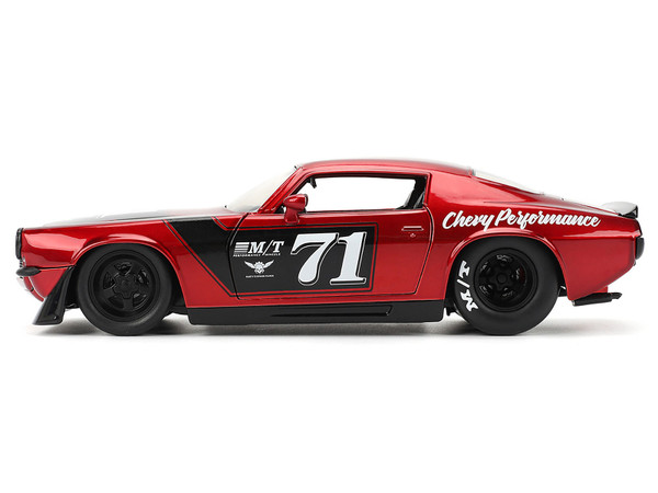 1971 Chevrolet Camaro #71 Red Metallic with Black Stripes "Bigtime Muscle" Series 1/24 Diecast Mode
