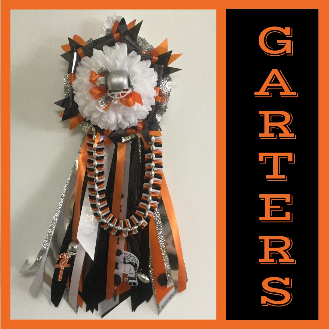 Senior Garters Silver or Gold Boutonnieres