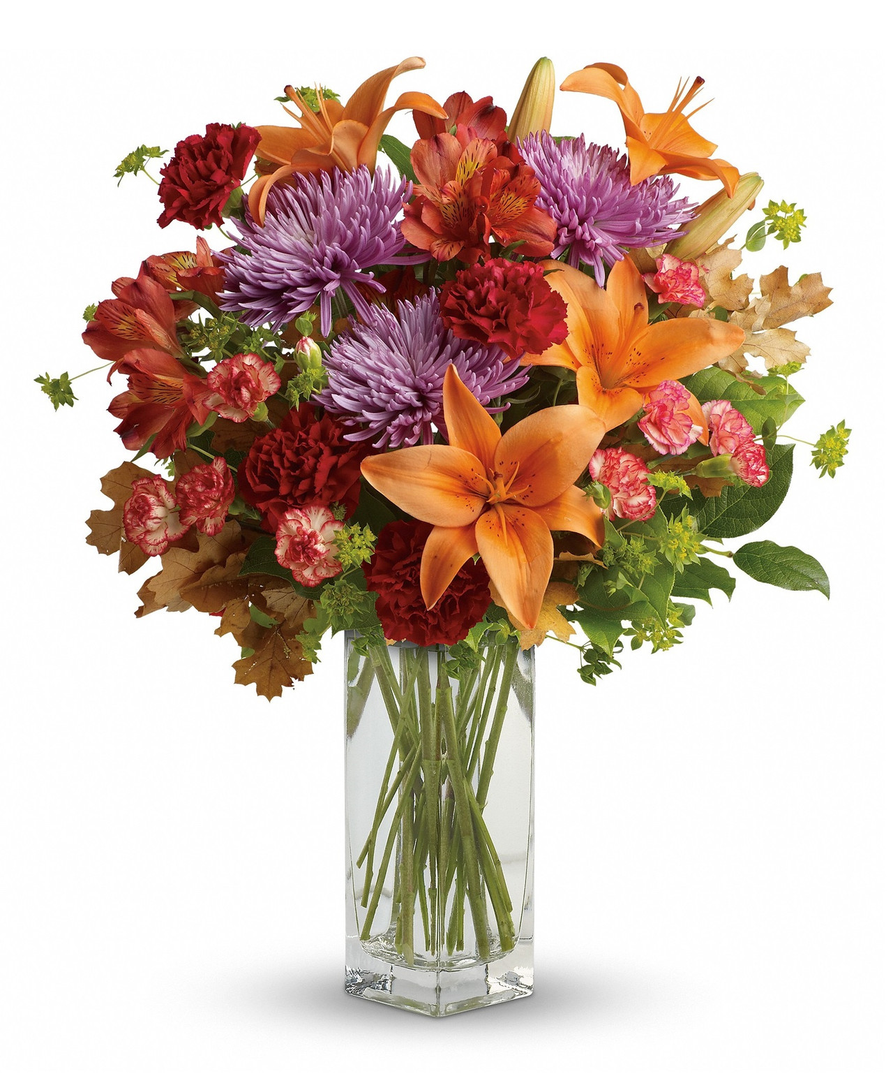 Fall Brightens Orange Lily Bouquet Pearland Florist