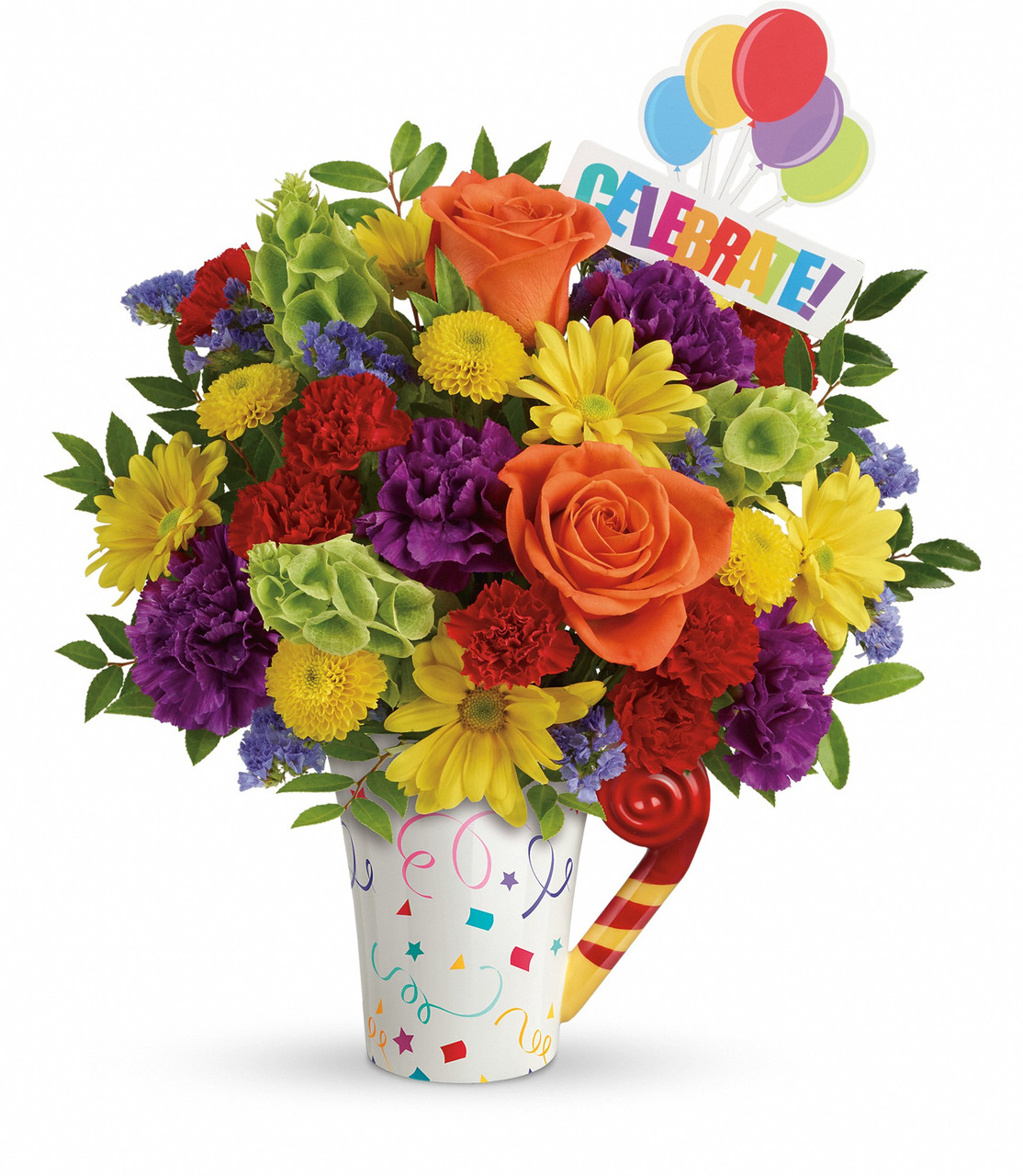 Fun Happy Birthday Roses Mug Bouquet, 54% OFF