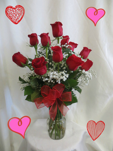 Dozen Red Roses for Valentine's Day by Enchanted Florist Pasadena TX. The most popular item for Valentine's day is our beautiful Ecuadorian red roses. Red roses stand for love, express your love this Valentines Day. RM903