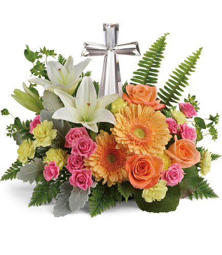 Life's Glory Large Crystal Cross | Funeral Flower Delivery
