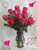 Hot Pink Dozen Roses for Valentines Day from Enchanted Florist Pasadena TX.Then send her one dozen HOT PINK roses.  Our bright hot pink roses are arranged beautifully in vase with babys breath and greenery. RM916