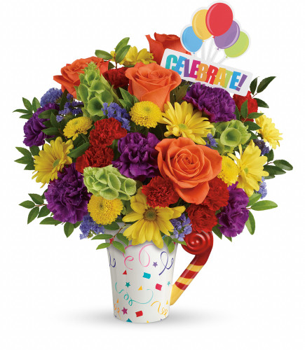 Happy Birthday Flowers In Vase