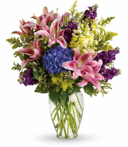 Crush Everlasting Blue Hydrangea Bouquet