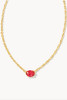 Kendra Scott Caitlin Crystal Pendant Necklace In Red Crystal