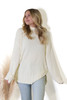 The Abby Long Sleeve Knit Turtle Neck Sweater In Oatmeal