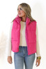 Reversible Puffer Vest in Hot Pink GM