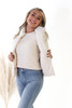 Reversible Fur Puffer Vest in Ivory