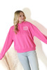 Monogrammed Hoodie in Hot Pink