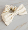 Satin Bow Tie Hair Scrunch Ivory