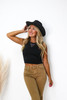 Straw Braided Belt Strap Cowboy Hat