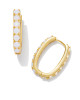 Kendra Scott Chandler Gold Hoop Earrings in White Opalite Mix