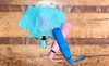 Custom Monogrammed Personalized Umbrellas in Pink, Mint, and Blue 